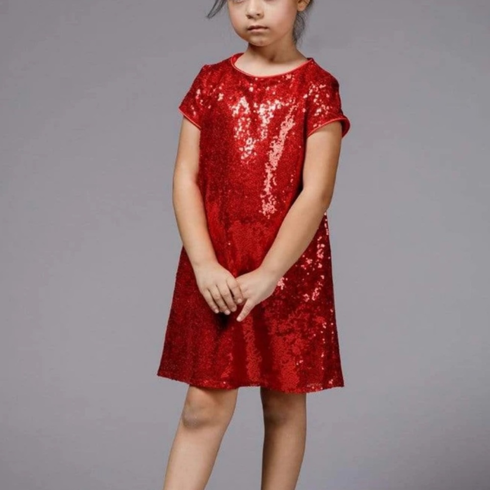 Xmas petite Adele kids dress, size 5-6, new - Picture 2 of 8